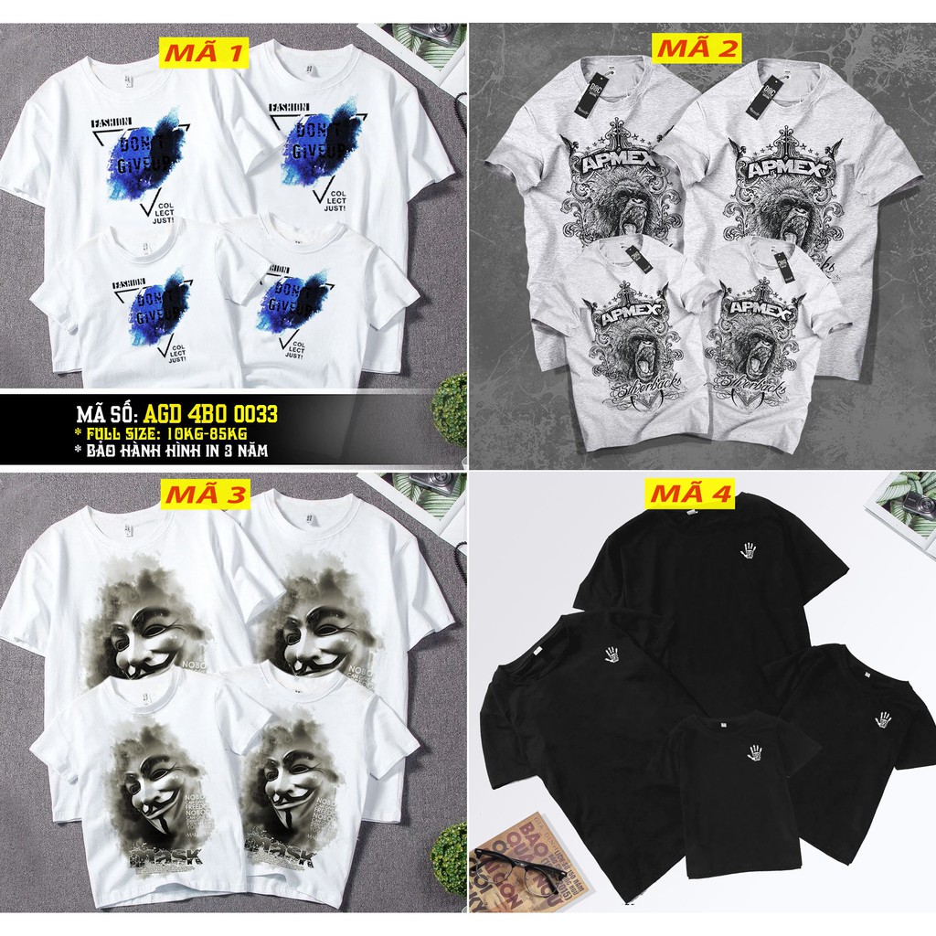 áo gia đình 4 người cotton co giãn 4 chiều Trending 2020