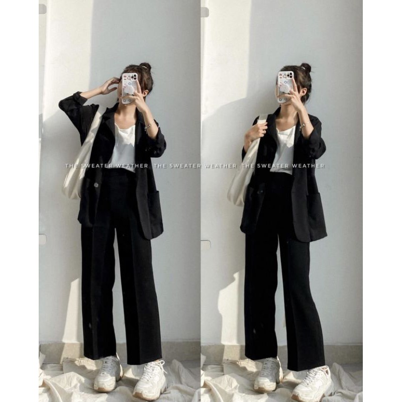 Áo vest blazer chất voan đũi mỏng cực mát