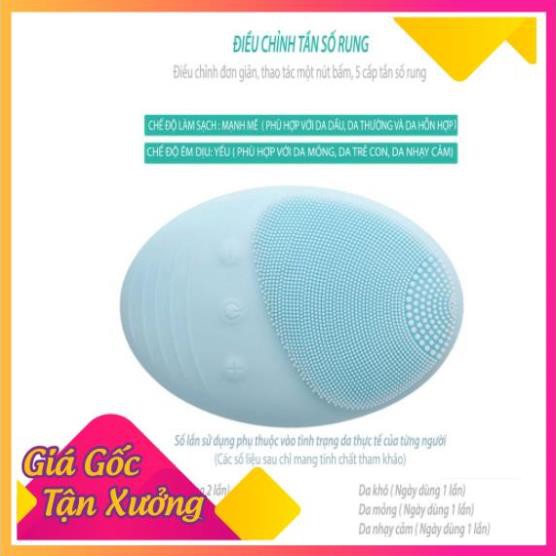 [BH 1 đổi 1] Máy Rửa Mặt Chính Hãng AIKEDILI FACIAL SILICONE CLEANSING LIGHT THERAPHY