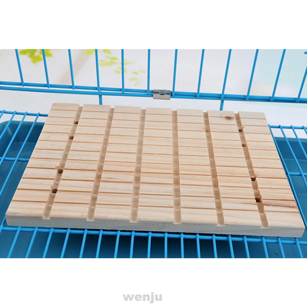 Miếng lót bằng gỗ có rãnh để thú cưng mài cào móng vuốt dùng cho chuột hamster/ thỏ