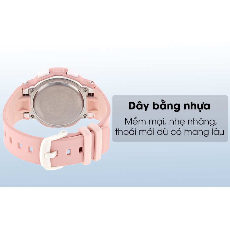 Đồng hồ nữ BGA-250-4ADR - quartz - dây nhựa - đồng hồ đại chúng