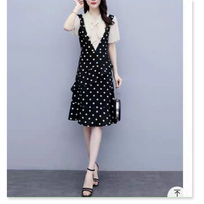 ĐẦM NỮ CHẤM BI FORM RỘNG GIẤU BỤNG CỰC HOT HHP