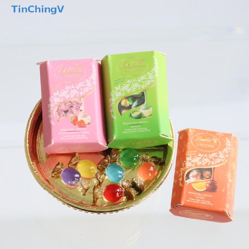 [TinChingV] Bộ 3 Hộp Kẹo Toffee Lindt Thu Nhỏ 1: 12 Trang Trí Nhà Búp Bê DIY