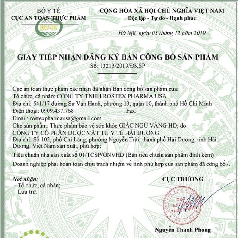 Viên uống ngủ ngon thảo dược Giấc Ngủ Vàng HD  giảm stress mất ngủ - Hộp 30 viên