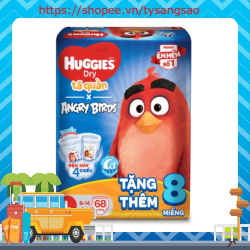 Bỉm tã quần Huggies M74/L68/XL62/XXL56