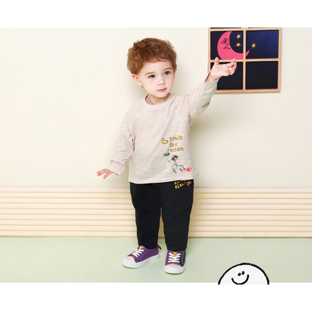 Áo cotton dài tay bé trai bé gái maquts08 MM2