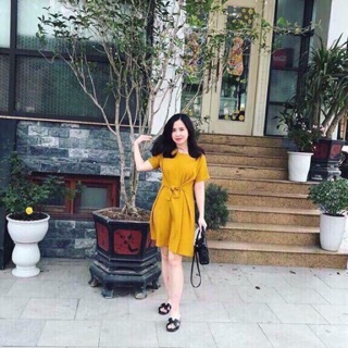 Váy zaza thắt đai