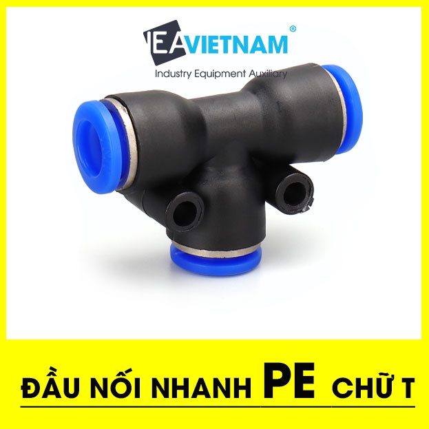 Đầu nối nhanh PE  chia 3 PE 4mm 6mm 8mm 10mm 12mm 14mm 16mm