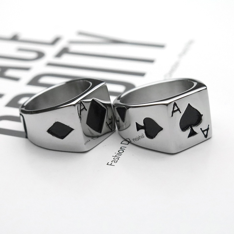 Nhẫn nam nữ tròn Loki Accessories màu bạc thời trang chất Titan đẹp đơn giản không gỉ - Nhẫn A Ring