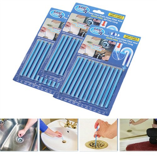 Vỉ 12 que thông tắc cống SANI STICKS huytuantoy