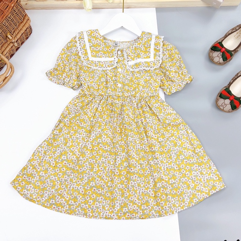 Váy bé gái, váy thô hoa nhí, cho bé từ 8-22kg - Richkid123