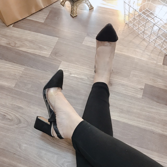 ♥️ Sangdal bít mũi gót vuông 6cm