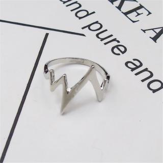 Nhẫn hình tia sét thời trang đơn giản