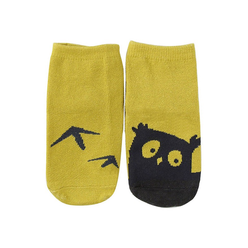 Đôi vớ cotton chống trượt in họa tiết động vật đáng yêu ngộ nghĩnh cho bé