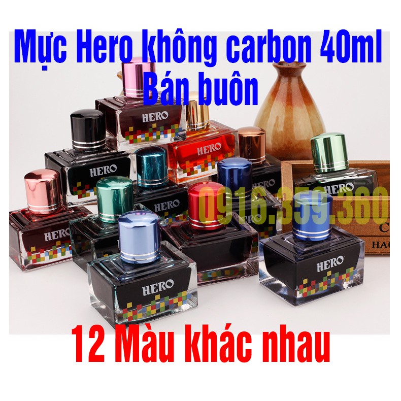 Mực Hero không carbon 40ml Bán buôn