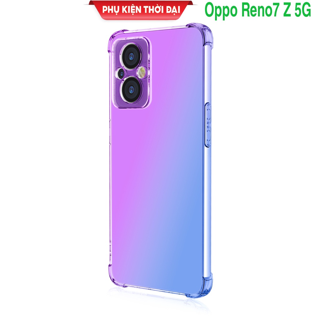 Ốp lưng Oppo Reno 7Z 5G dẻo đa sắc lồi 4 góc chống sốc chống va đập mạnh