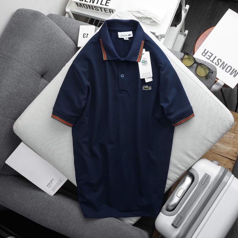 Aó polo nam cao cấp LCST cổ phối 2 khuy,Form Slimfit,vải COTTON khô co dãn 4 chiều,thấm hút mồ hôi,Hàng VNXK