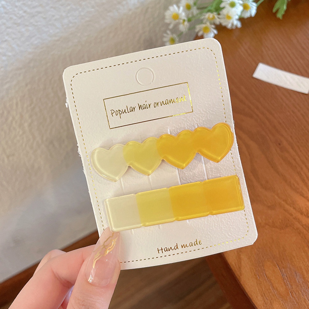 Kẹp Tóc Màu Gradient Bằng Acrylic Dễ Thương