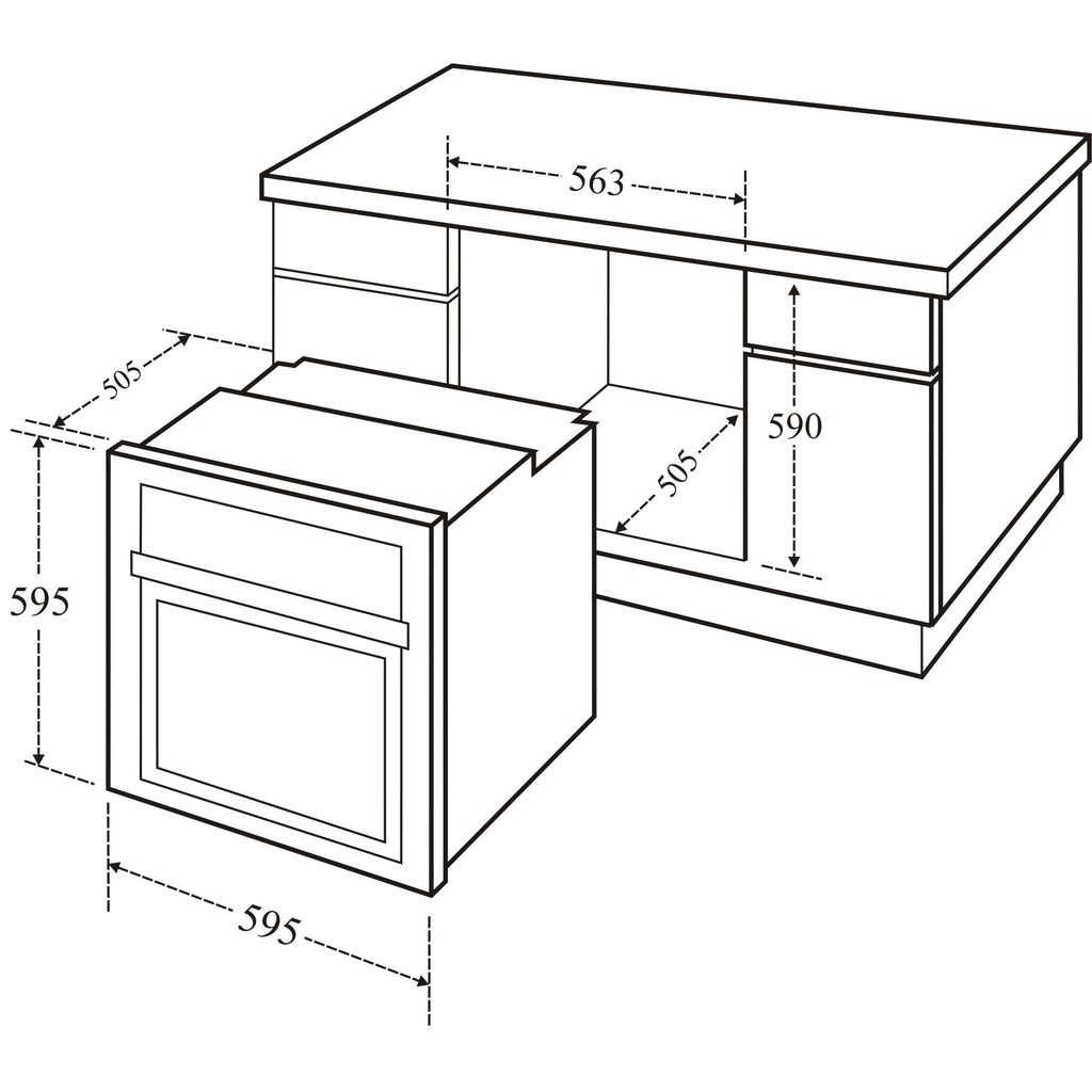 [Mã ELHADEV giảm 4% đơn 300K] Lò nướng âm tủ Canzy CZ-106F dung tích 59L