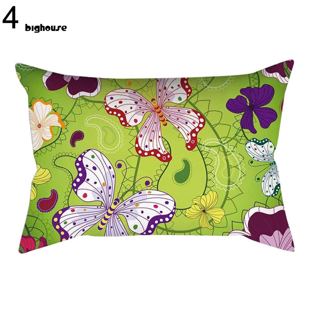 Vỏ Gối In Hình Bướm Xinh Xắn Kích Thước 30x50cm