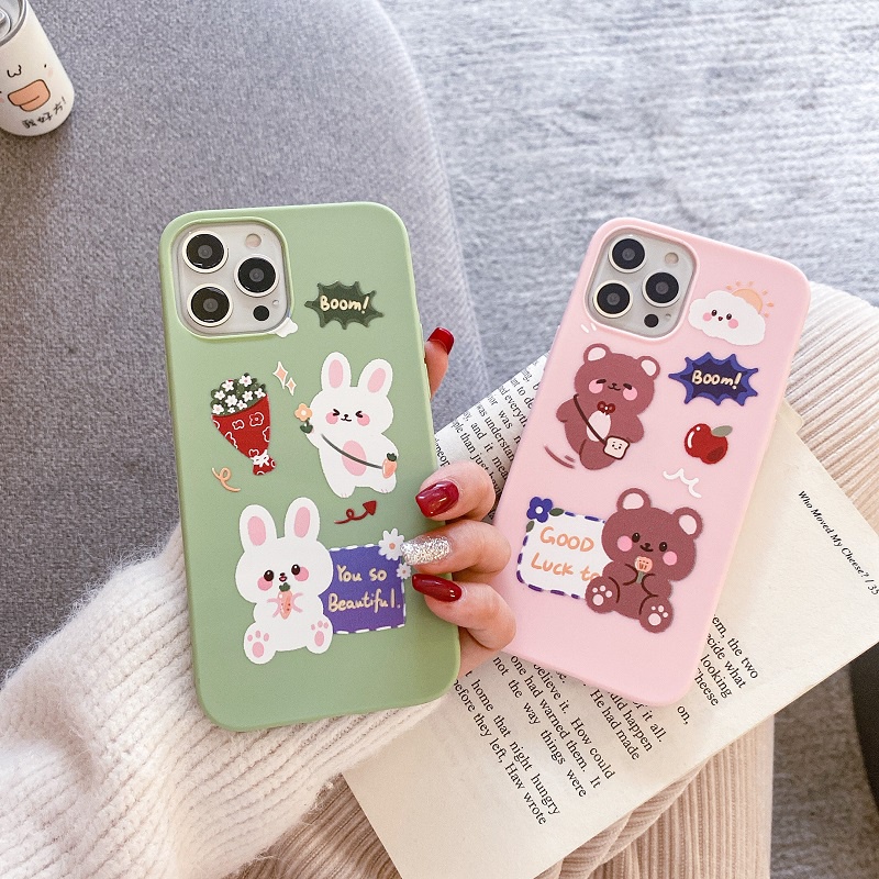 ốp lưng iphone mẫu thỏ gấu cute siêu hot ốp iphone 12 pro max 11promax xsmax 7plus 8plus x xr 6 7 6plus 12 12pro 11proma