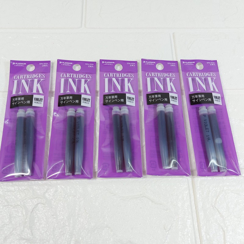 Combo 10 ống mực tím bút máy Nhật Bản Preppy
