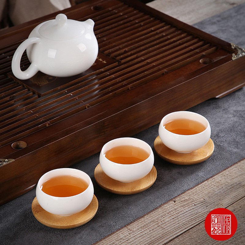 Đế Lót Ly cốc chén bằng tre hình đia đường kính 8cm