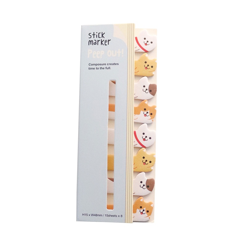 Seng Set 160 Tờ Nhãn Dán Đánh Dấu Trang Sách Hình Lá Cờ Hoạt Hình Có Thể Viết Lên Kế Hoạch Cal