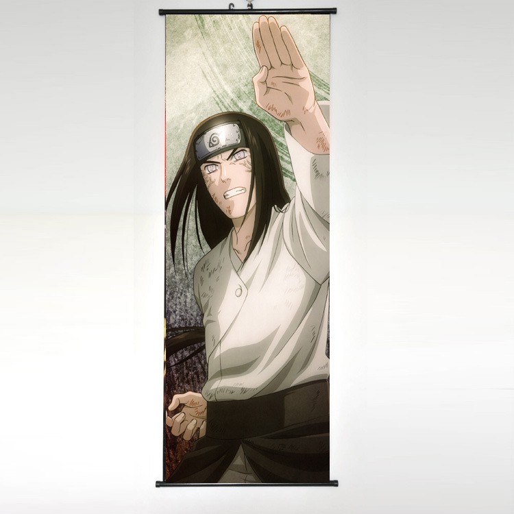 Poster vải anime Neji 45x125 - Naruto - tranh vải