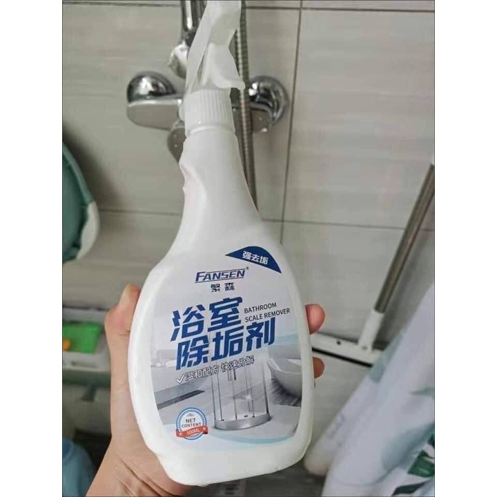 Chai xịt đa năng Fansen 500ml tẩy canxi vôi rửa vết ố vòi sen, nhà bếp nhà tắm, tẩy được vết ố màu trên gạch hoa