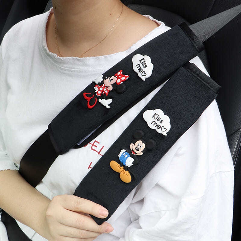 Dây an toàn ô tô bảo vệ vai sáng tạo hoạt hình dễ thương dây đeo vai mở rộng vỏ bảo vệ vật dụng trang trí nội thất ô tô