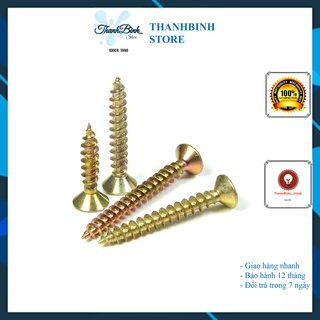 Vít gỗ vàng ren thưa- các kích thước