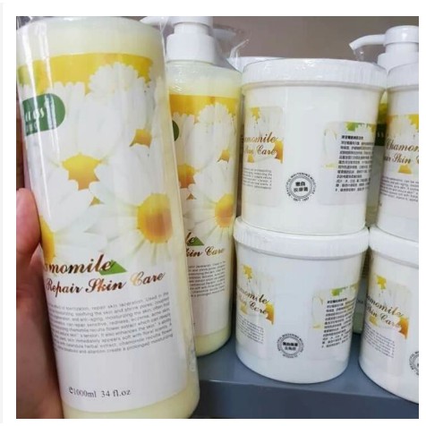 (Freeship  Extra ) Bộ 4 lọ chăm sóc da hoa cúc chuyên dùng cho spa cao cấp