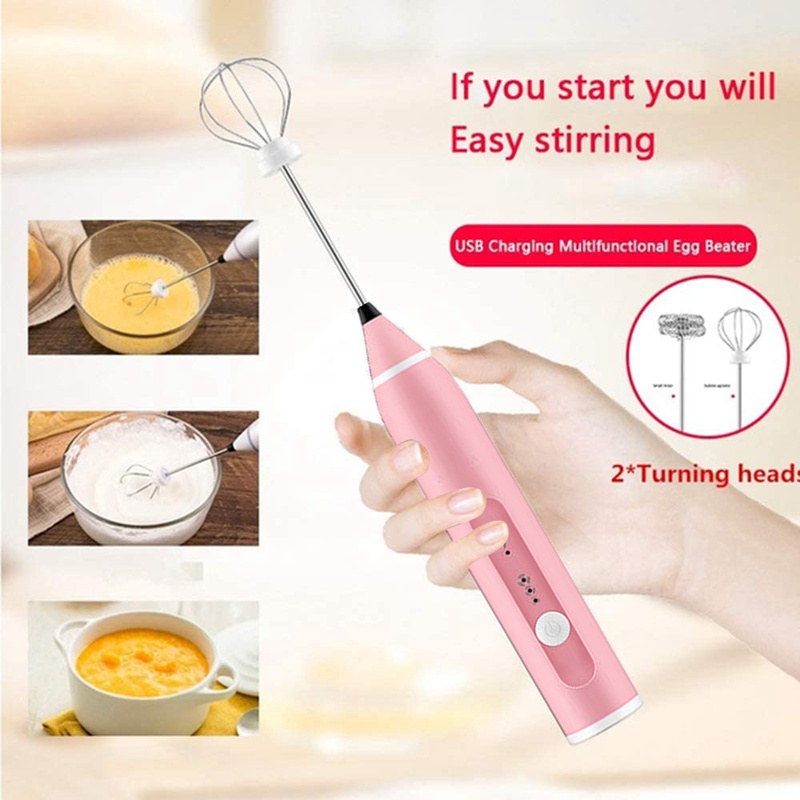 Electric Milk Frother, Egg Beater, USB Charging for Hot Chocolate