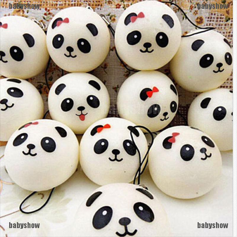 Móc khóa squishy dẻo hình gấu panda dễ thương độc đáo