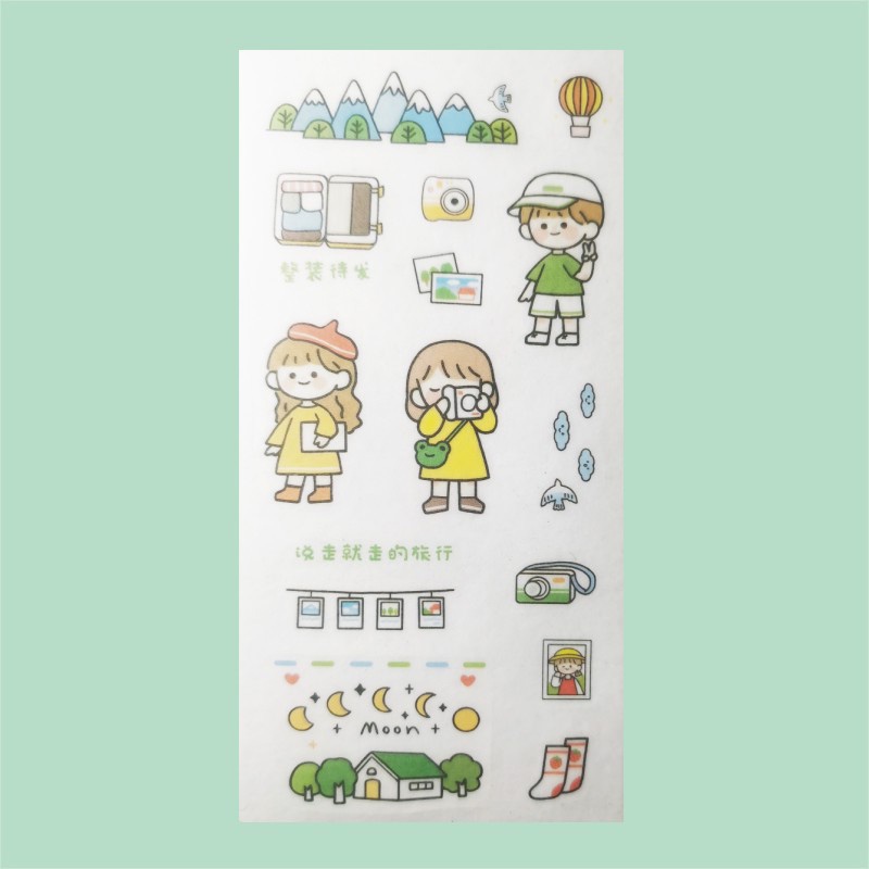 Miếng Dán Trang Trí Sổ Tay Nhật Ký Dễ Thương DIY Dành Cho Trẻ Em