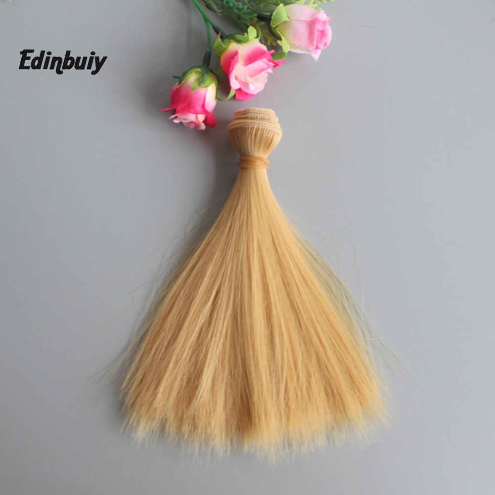 DB 15cm Long Straight Synthetic Fiber Wig Hair Extension for BJD SD Doll Accessory