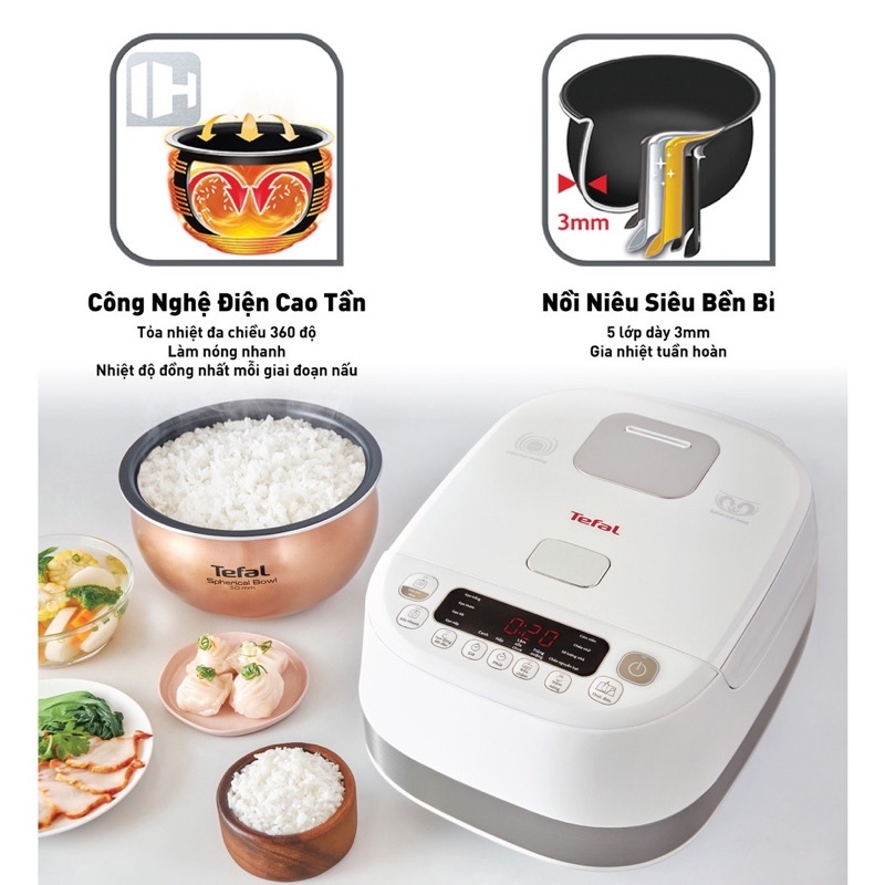 Nồi cơm điện cao tần Tefal RK808168 1.5L