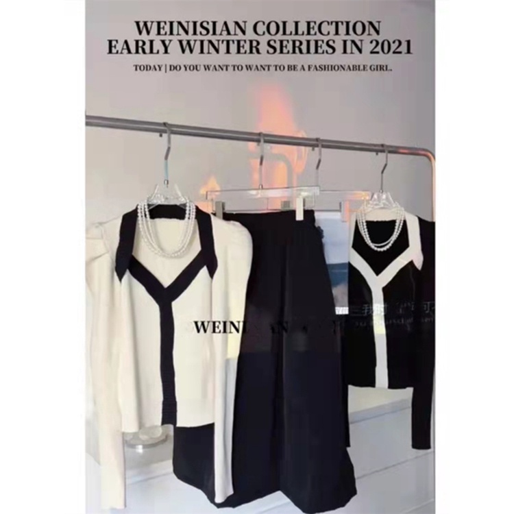 Áo Sweater Dệt Kim Tay Phồng Hở Vai Thời Trang Mùa Thu Cho Nữ