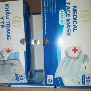 Khẩu trang y tế 4 lớp hộp 50c