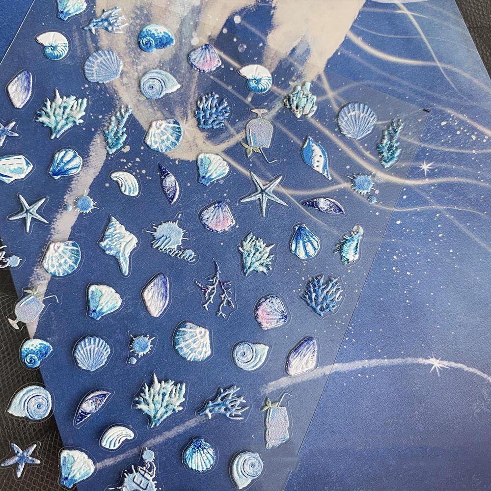 Miếng Dán Trang Trí Móng Tay Hình Vỏ Sò Siêu Mỏng