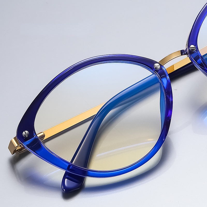 Mắt Kính Gọng Oval Màu Sắc Ngọt Ngào Chống Ánh Sáng Xanh Thời Trang Cho Nữ