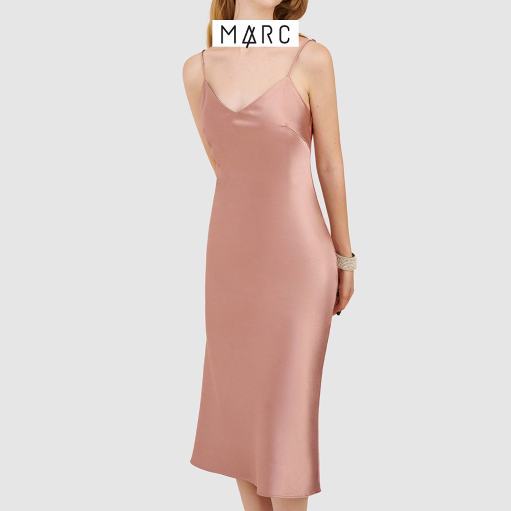 [Mã FAMALLT5 giảm 15% đơn 150k] Đầm nữ 2 dây slip dress satin - MARC FASHION