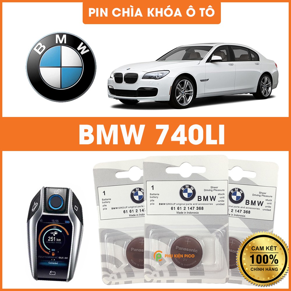 Pin chìa khóa ô tô BMW 740Li chính hãng BMW sản xuất tại Indonesia 3V