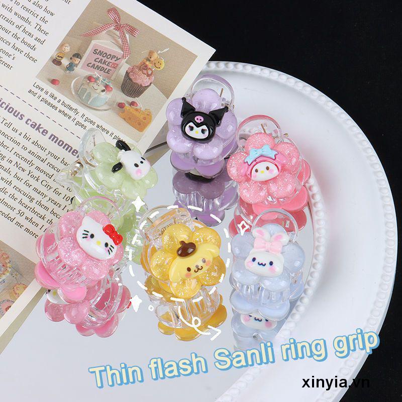 Kẹp Tóc Trong Suốt Hình Hoa / Cinnamoroll Kuromi Hoạt Hình Ngọt Ngào Cho Học Sinh Tuổi Teen