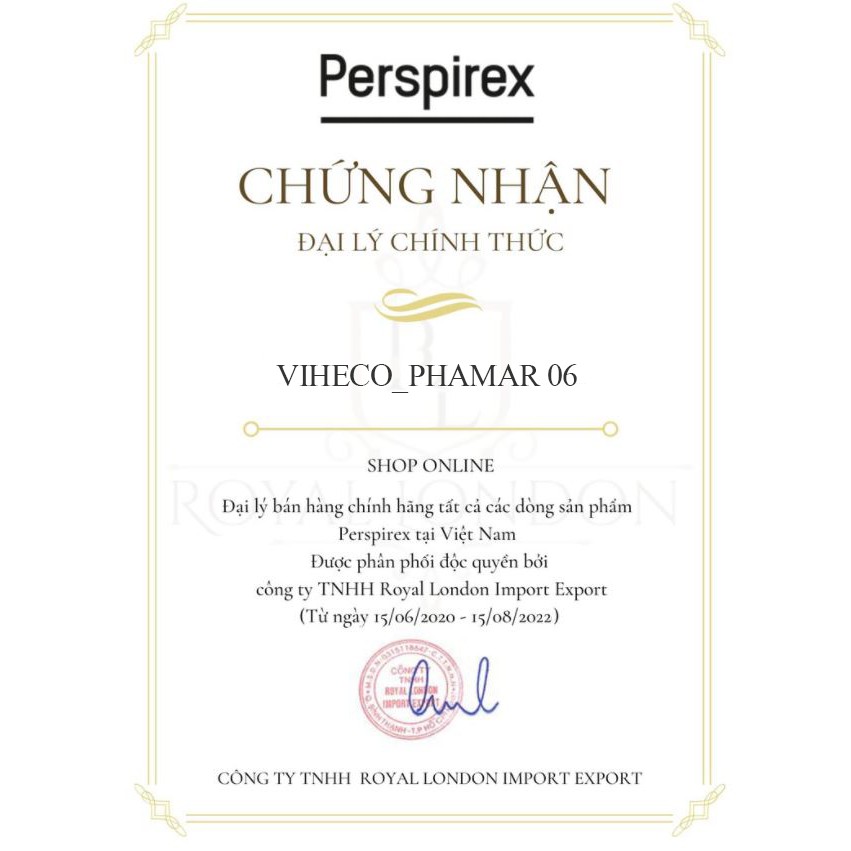  Lăn Khử Mùi Perspirex 20ml