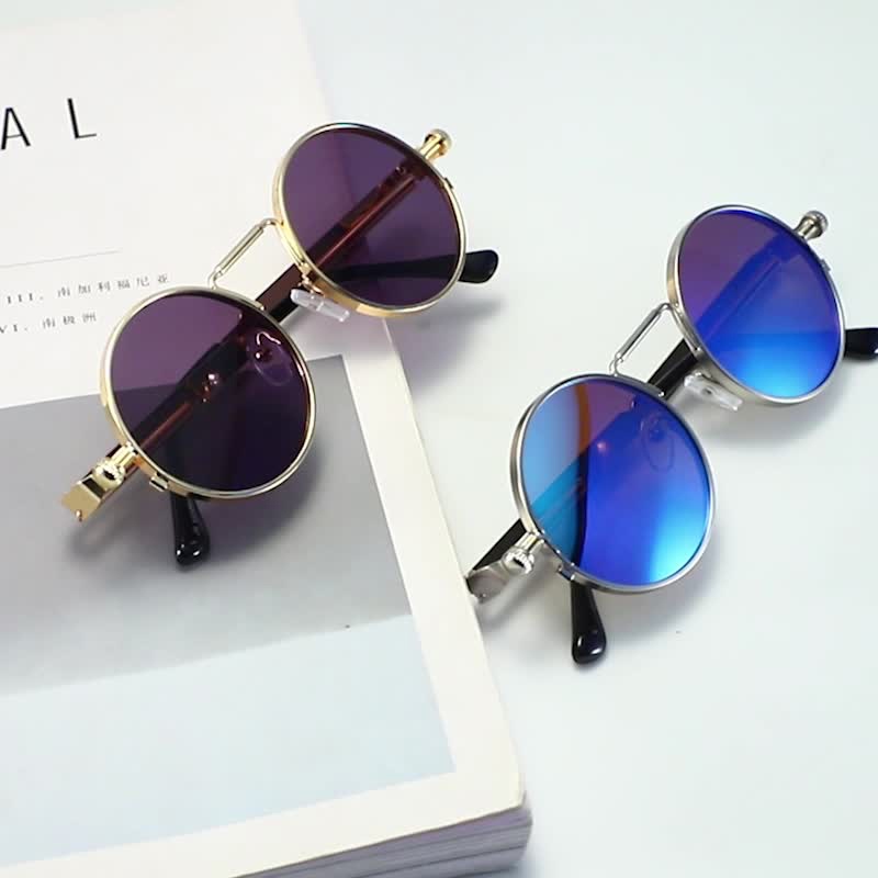 Kính Mát Gọng Kim Loại Tròn Nhiều Màu Sắc Thời Trang