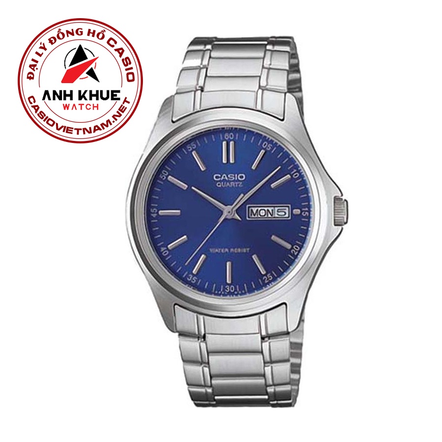 Đồng Hồ Casio Nam MTP-1239D-2ADF Dây kim loại - mặt xanh