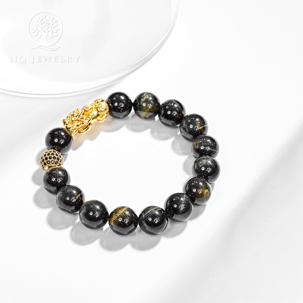 Vòng tay nam phối charm tỳ hưu - NQ Jewelry