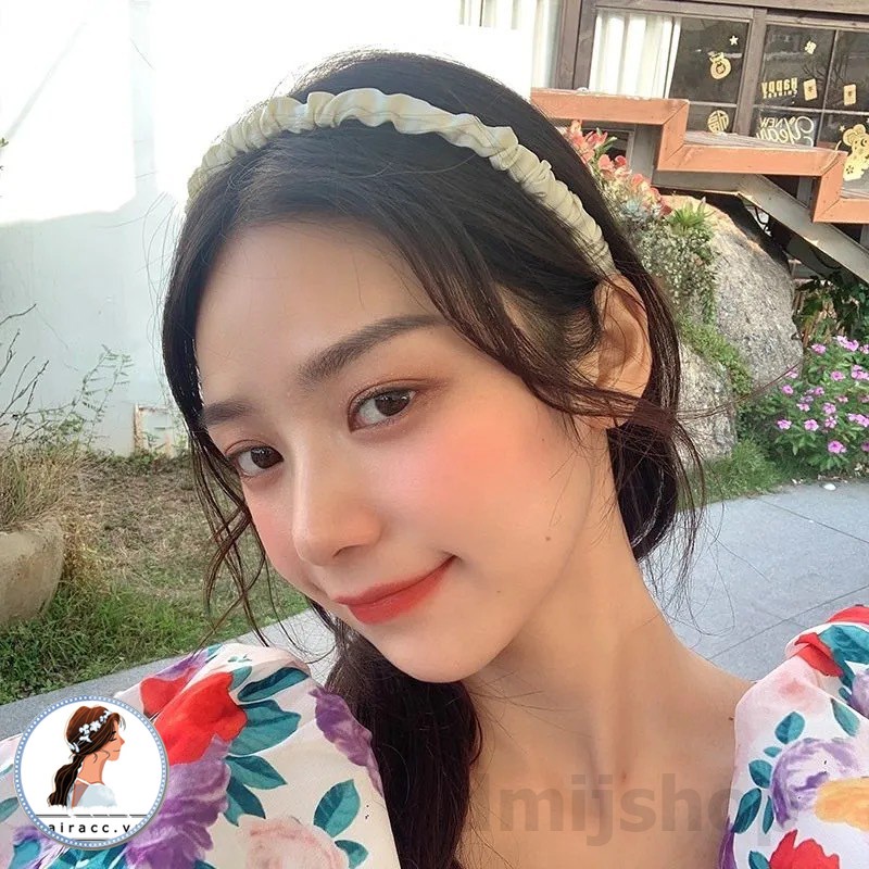 [Bờm Tóc] Băng Đô Cài Tóc Vải Canvas Cỡ Lớn Nhiều Màu Phong Cách Retro Hàn Quốc